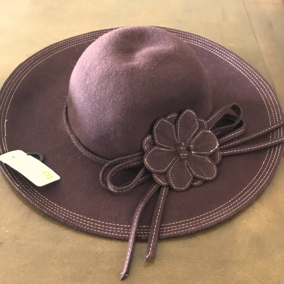 togo Accessories - Dark brown floppy wool hat NWT
